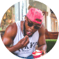 man eating ice cream 
